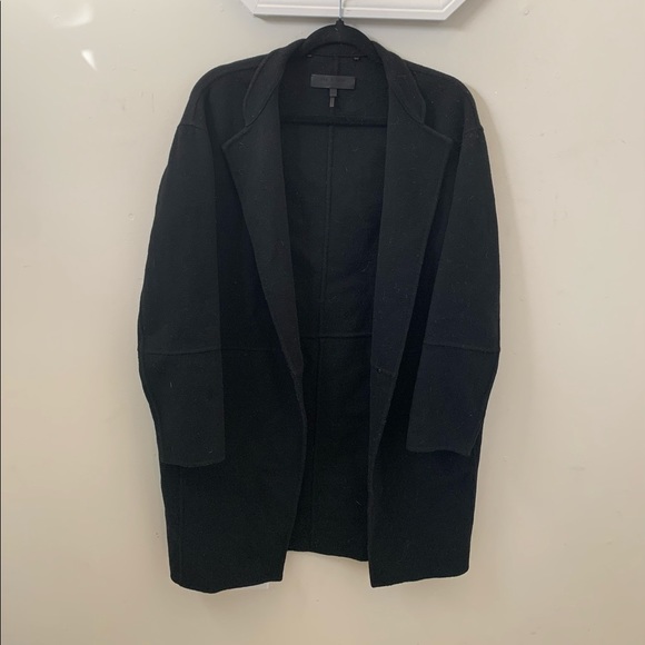 Rag & Bone Black Wool Pea Coat, Size 6 - Picture 5 of 10